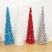 Christmas 150cm folding tree solid color folding decoration tree retractable folding PVC Christmas tree fur strips tree_voghion.com