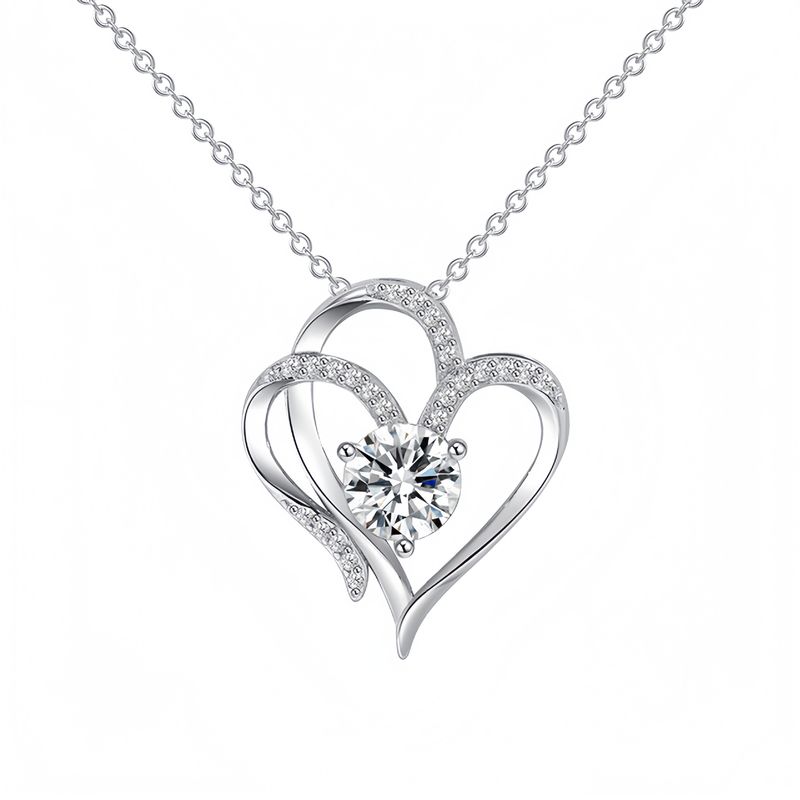 Double Heart Pendant For Women, Hot Selling Temperament, Versatile And High-end, Collarbone Necklace Accessory_voghion.com