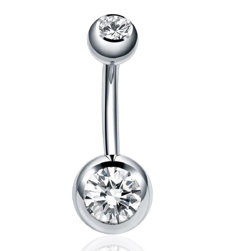 Mode Schmetterling Eule Edelstahl Diamant besetzt Nagel herzförmigen Blume geformt Nabel Ring Punktion Zubehör_voghion.com