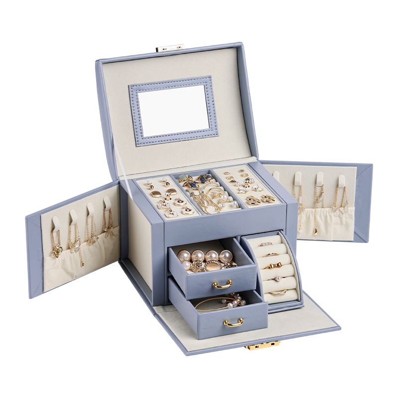 Aufbewahrungsbox für Zuhause, große Kapazität, Schmuckaufbewahrung für Ringe und Ohrringe, Schmuckschatulle mit großer Kapazität_voghion.com