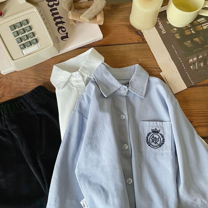 Camicie a maniche lunghe per bambini, primaverili e autunnali, camicie per bambini_voghion.com