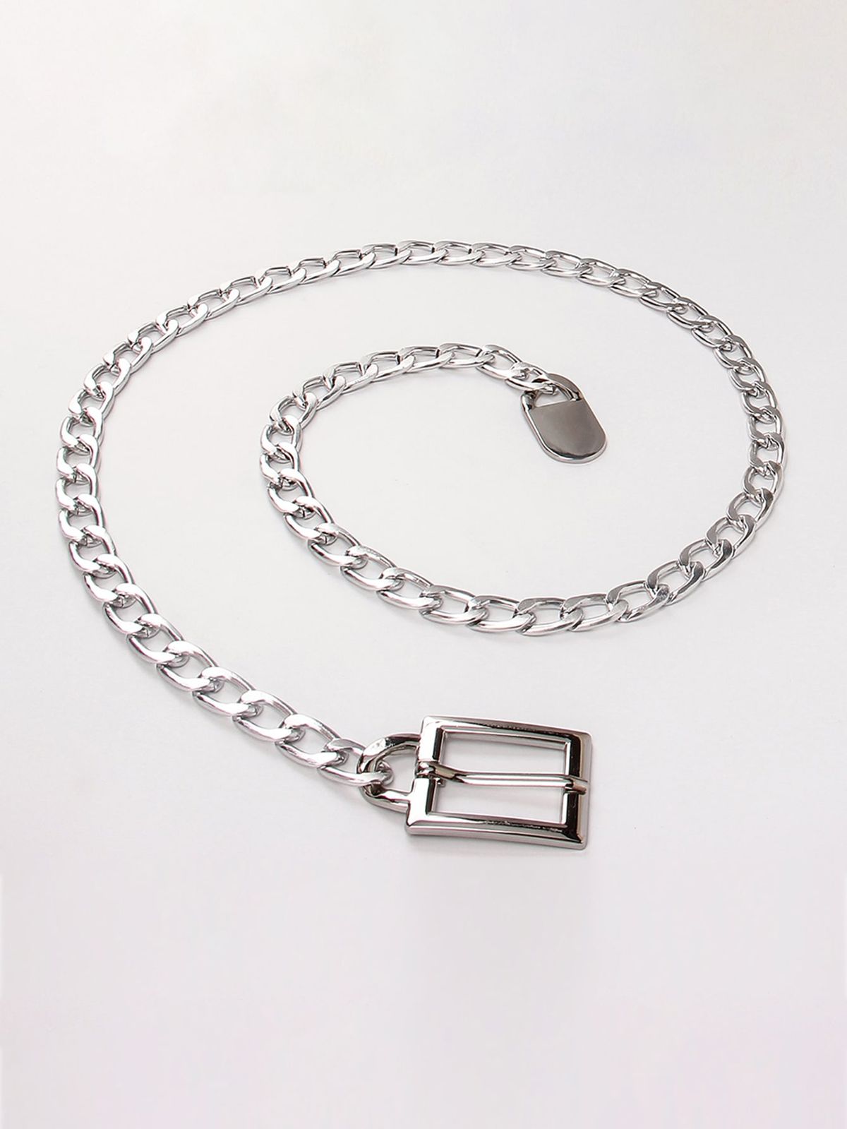 HOT 1pc Women 135CM Plus Size Square Buckle Chain Belt_voghion.com