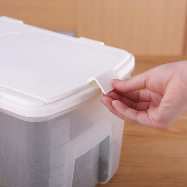 Big Size Transparent Plastic Rice Storage Box Jar Container Cans For Bulk Cereals For Kitchen Organizer Boxes Accessories_voghion.com
