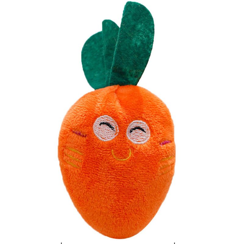 Pet dog sound BB called cat carrot plush toy for pet toys_voghion.com