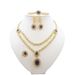 Fashionable Bride Dress Jewelry Zircon Inlay Multi-color Matching Wedding Necklace Set Accessories_voghion.com