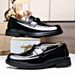 TerraStride Loafers Men Formal British Style Shiny Slip-On Men's Business Casual Leather Shoes Soft Sole Non-Slip_voghion.com