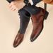 Handgemachte erste Schicht Rindsleder British Brogue geschnitztes Leder Männer Jugend Business Anzug braun Derby Schuhe atmungsaktiv_voghion.com