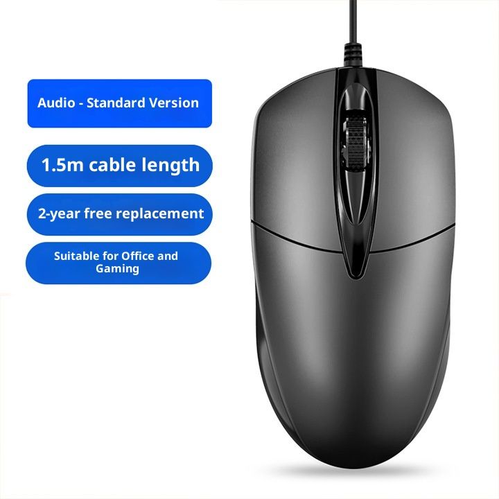 Digitex Digitex Mouse universale da gioco USB per casa, ufficio, desktop, laptop, attività commerciali, silenzioso e cablato_voghion.com