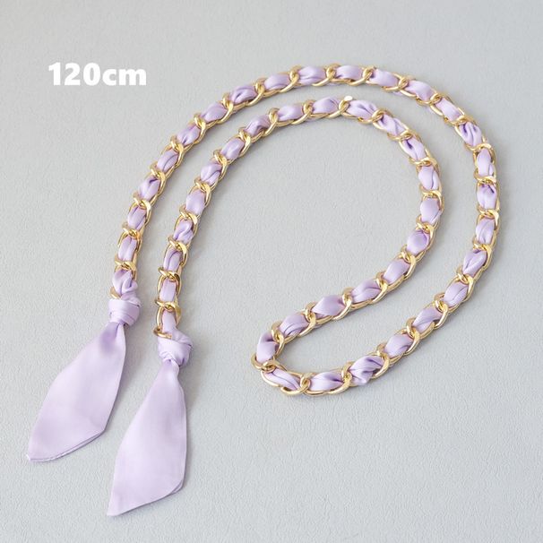 Moda Nuova Sciarpa Versatile in Seta per Borsa a Mano Lunga Primavera Estate Borsa a Tracolla Accessori Tinta Unita Tracolla per Telefono_voghion.com