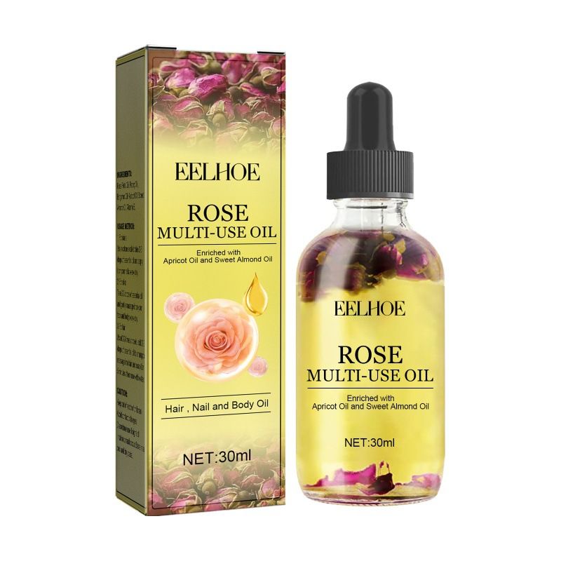 EELHOE Rose Petal Essential Oil Moisturizes body skin, feet, anti-chapped, hair care, multi-effect care essential oil_voghion.com