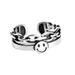 Double layered smiling face opening internet celebrity Instagram trendy fashion niche design, index finger tail ring,_voghion.com