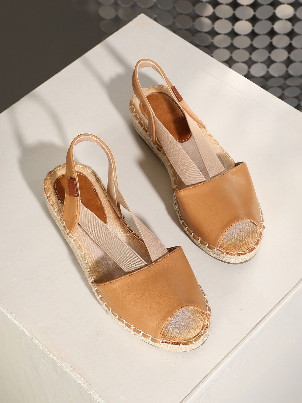 Γυναικεία Παπούτσια Γυναικεία Ψαράδικα Παπούτσια Ρηχό Στόμα Στρογγυλό Κεφαλάρι Γυναικείο Σλιπ από Πλεκτό Σχοινί Επίπεδο Σλιπ Αναπνέον Χοντρό Σλιπ Καφέ_voghion.com