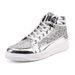 Large Size Leather Glossy Personality Martin Men's Casual Sneakers High-top Stage Gold Boots_voghion.com