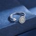 Anello rotante a corpo intero S puro Devil's Eye, anello in argento con apertura regolabile_voghion.com