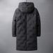New Thickened Mid-Length Korean Style Slim Cotton Jacket With Hooded Trendy Coat For Men_voghion.com