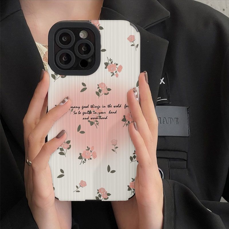 Pink Gradient Rose 11 14 15 Phone Case IPhone 13 Pro Max Compatible With X Trendy 12 MINI Soft_voghion.com