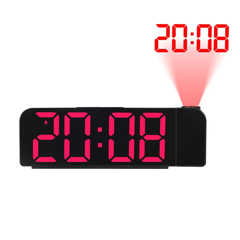 Alarm Clocks LED New Simple Projection Large Font Color Display Electronic Digital Alarm Clock With Temperature_voghion.com