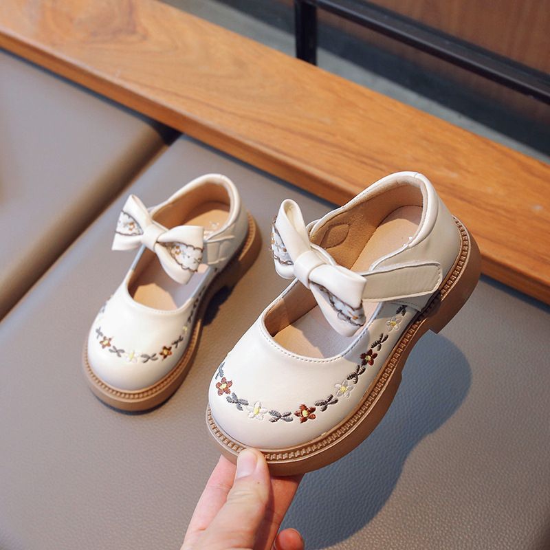 Children's Shoes Girls Spring And Autumn New Small Leather Shoes Soft Bottom Non Slip Retro Single Shoes Medium And Large Children's Princess Shoes_voghion.com