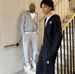 SUVENE Track Suits Street Fashion Hip-hop Zip Loose Solid Color Sports Set_voghion.com