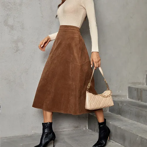 Temperament Reine Farbe frauen Neue Stil Hüfte-gewickelt Hohe Taille Rock_voghion.com