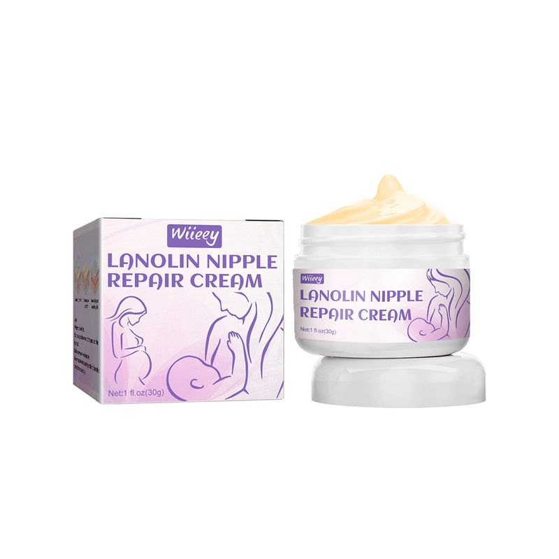 Creme reparador de mamilos de lanolina Wiieey para mulheres grávidas para alimentação de bebês_voghion.com