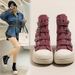 Small Height Increasing Canvas Shoes Women's Boots 2024 Summer New High Top Platform Casual Shoes All-match Single-layer Shoes For Women_voghion.com