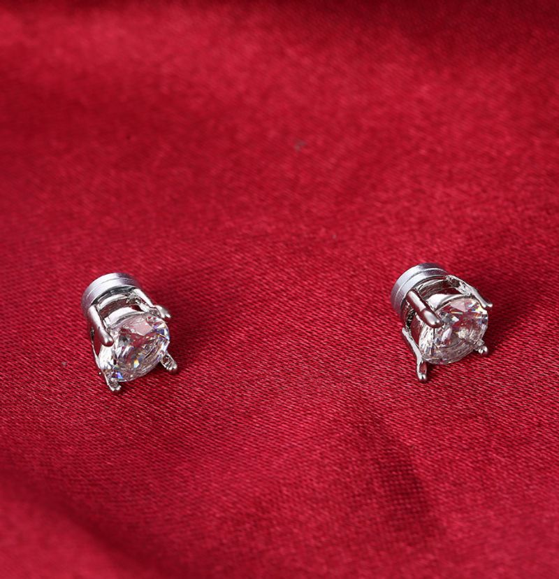 Schmuck Vier-klaue AAA Zirkon Starke Magnetische Magnet Ohrringe Für Männer Und Frauen Magnetische Magnet Stein Ohrringe_voghion.com