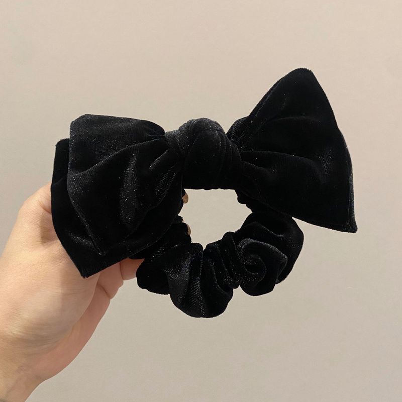 South Korea Princess high-grade velvet bow hair band French retro hair accessories 2023 new headband rubber band_voghion.com