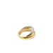Women's Jewelry Wide Double Ring Two Color Seamless Titanium Steel Gold Plated_voghion.com