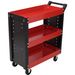 3 Tier Rolling Tool Cart On Wheels,Heavy Duty Utility Tool Cart With Pegboard For Repair Shop, Garage, Warehouse,Red_voghion.com