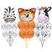 Set di palloncini in lattice premium da 12 pollici a tema animali - Disegni con teste di tigre, mucca, zebra e cervo con impronte di zampe - Colori vivaci per feste e decorazioni_voghion.com
