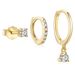 Set di orecchini classici INS con diamanti abbinati per donna_voghion.com