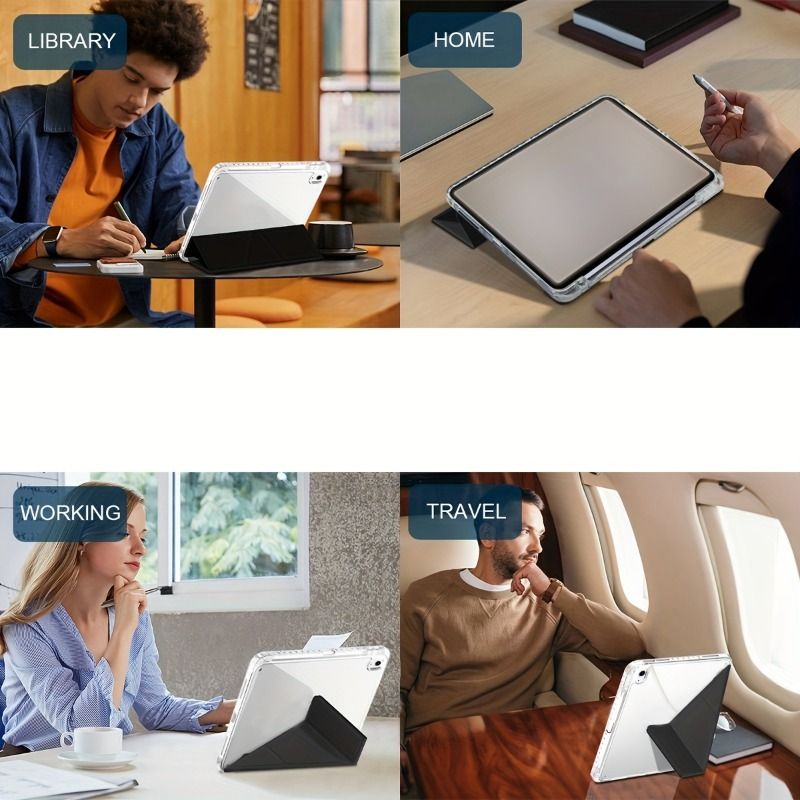 2022 10 (10,9 Zoll) Smart Stand schützt transparentes Gehäuse vor Stürzen und Stößen aus mehreren Winkeln (360°), mit intelligenter Schlaffunktion_voghion.com