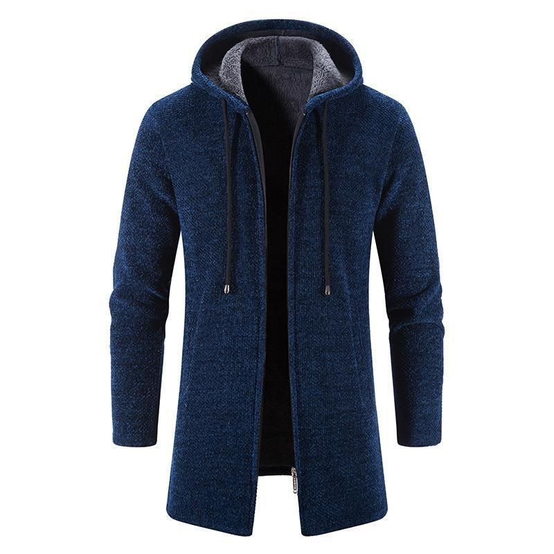 Top da uomo in cardigan lavorato a maglia, maglione, sciolto, di media lunghezza, di grandi dimensioni, di media lunghezza_voghion.com