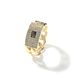 High-End Personality Fashion Geometric Zircon 14K Gold Full Diamond Cuban Chain Design Sense Ring Trend_voghion.com