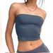 Odzież damska Slim Tube Top Koszula z odkrytymi ramionami Casual Vest Backless Sleeveless Outing Top_voghion.com