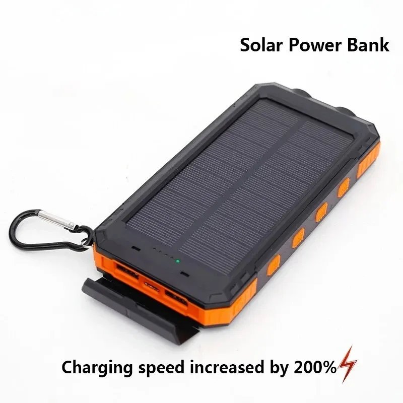 200000 MAh Solar Bank Large Capacity Portable Charger External Battery For IPhone Xiaomi Outdoor Backup Power_voghion.com