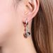 Boucles d'oreilles roses noires, nouveau design, boucles d'oreilles longues à fleurs, tendance, pour femmes_voghion.com