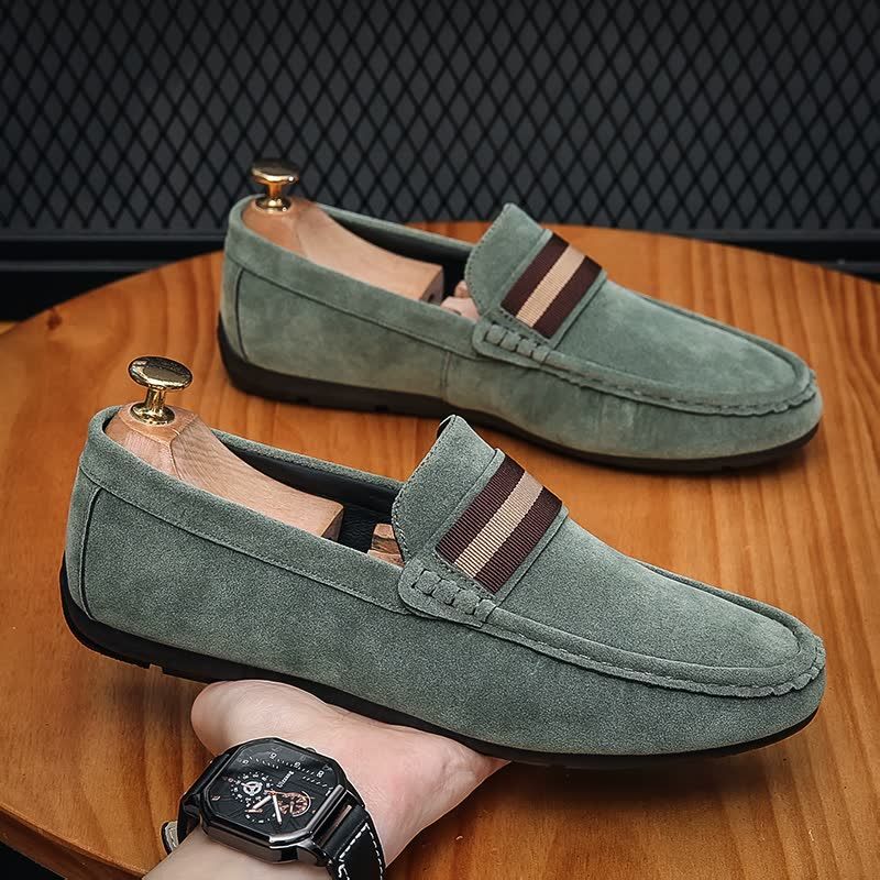 Erkekler rahat ayakkabılar moda erkek ayakkabısı erkek mokasen ayakkabıları mokasen erkek daireler üzerinde kayma erkek sürüş ayakkabısı_voghion.com