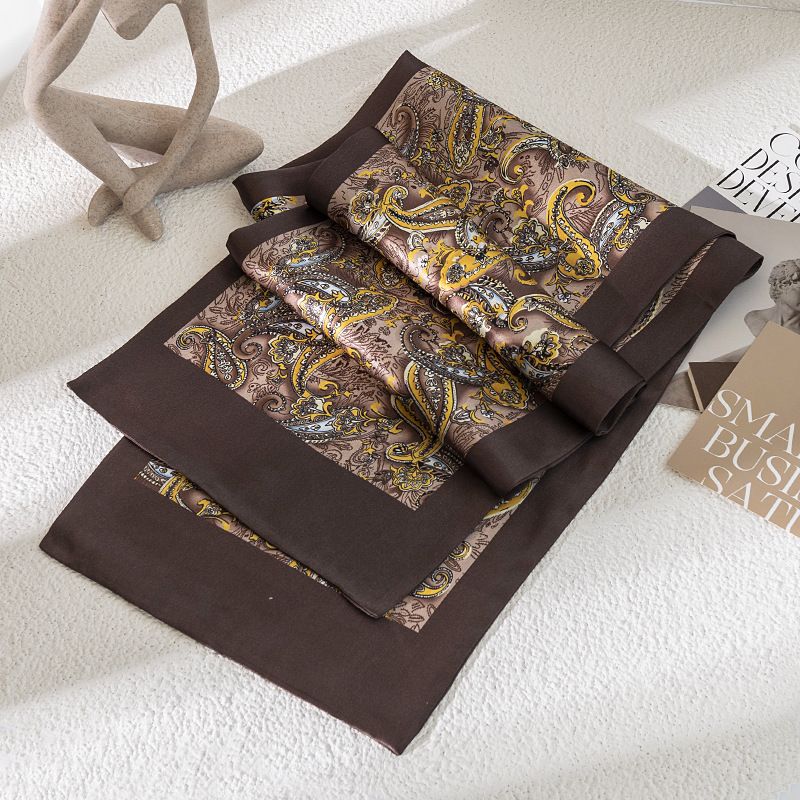 100% Mulberry Silk 2024 Four Seasons Double layer Printed Thin Premium Men's Gift Box Scarf_voghion.com