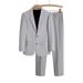 Leichtes Herren-Anzugset mit tiefem Schnitt – Unstrukturierter Blazer & bequeme Hose (S-5XL, knitterfreies Polyestergemisch, Business Casual)_voghion.com
