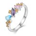 Ring for women S925 sterling silver simple fashion colored zircon light luxury ins niche design high end hand jewelry_voghion.com