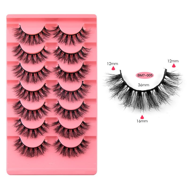 Neu 7 paar künstliche falsche wimpern mehrschichtige dicke curling täglichen vergrößern wimpern beider_voghion.com