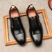 Chaussures de travail formelles en cuir de vache pour hommes, style européen, à double boucle, faites à la main, en cuir pur, nouvelle collection 2020_voghion.com
