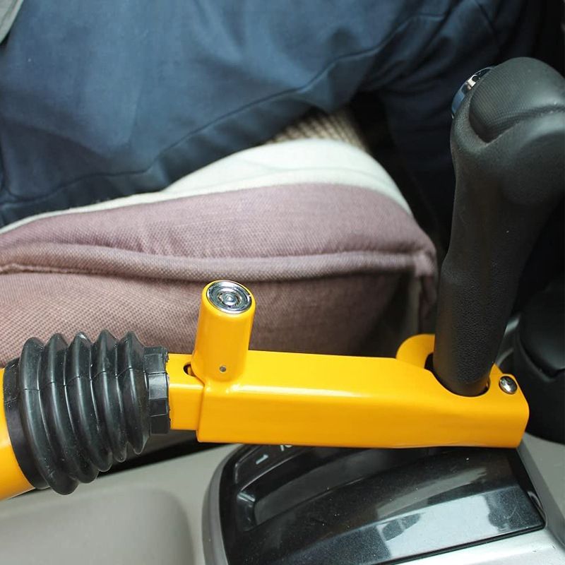 New Car Anti-theft Handbrake Gear Universal Multi-functional Adjustable Stainless Steel Lock_voghion.com