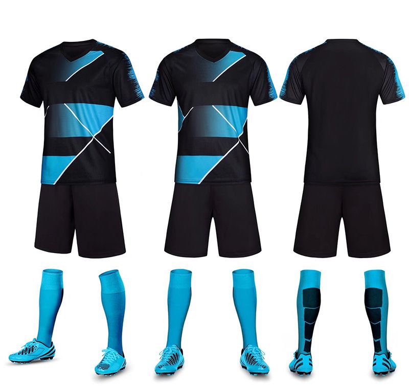 Uniformes de futebol de manga curta para homens e meninas, uniformes de treinamento, números impressos, uniformes de futebol adulto_voghion.com