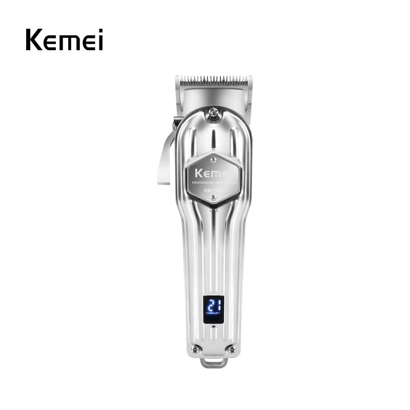 Kemei KM-1983 2200mah Lithium Battery Trimmer Barber Clipper hine Cutting Hair With Led Screen Haircut Styling Tool_voghion.com