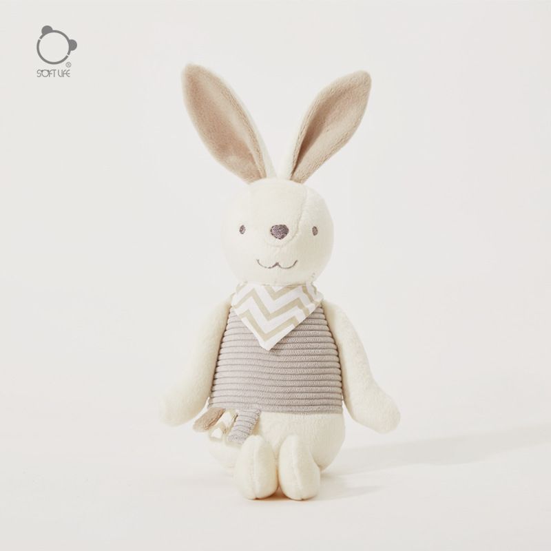 Soft Life Gray Cocoa Rabbit Doll Children's Toy Short Plush Sleeping Doll Baby Birthday Gift_voghion.com