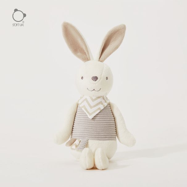 Soft Life Gray Cocoa Rabbit Doll Children's Toy Short Plush Sleeping Doll Baby Birthday Gift_voghion.com