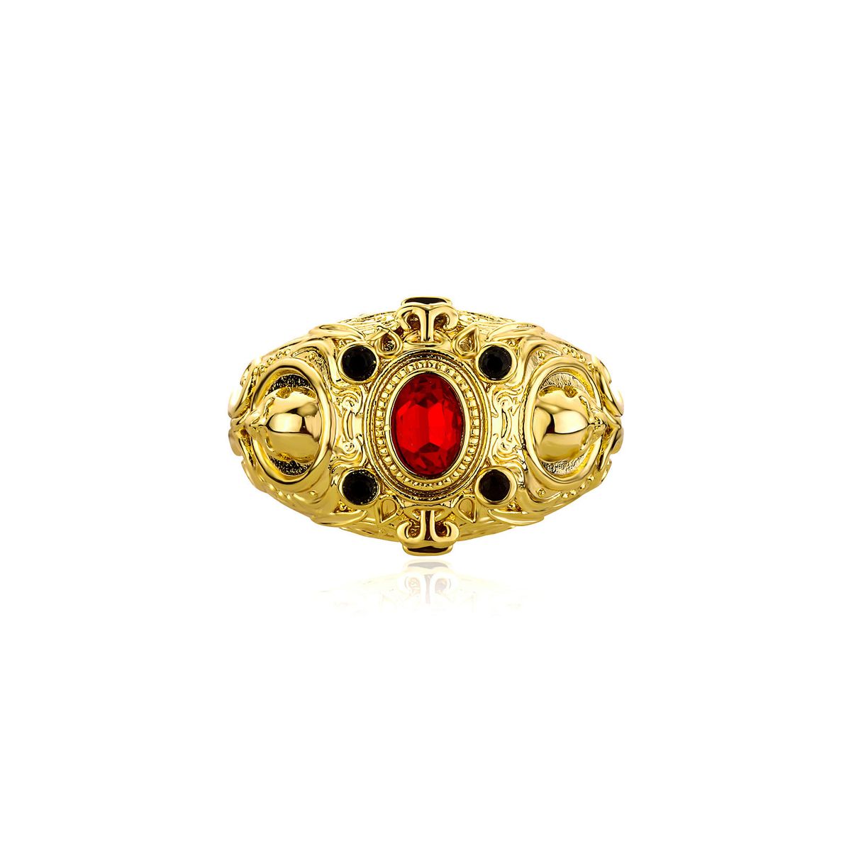 Anelli Anello con Testa di Teschio Micro Intarsiato con Diamanti e Rubini Anello Portafortuna Versatile Gioielli Personalizzati da Uomo_voghion.com